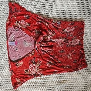 Floral Red Shirt 🌹